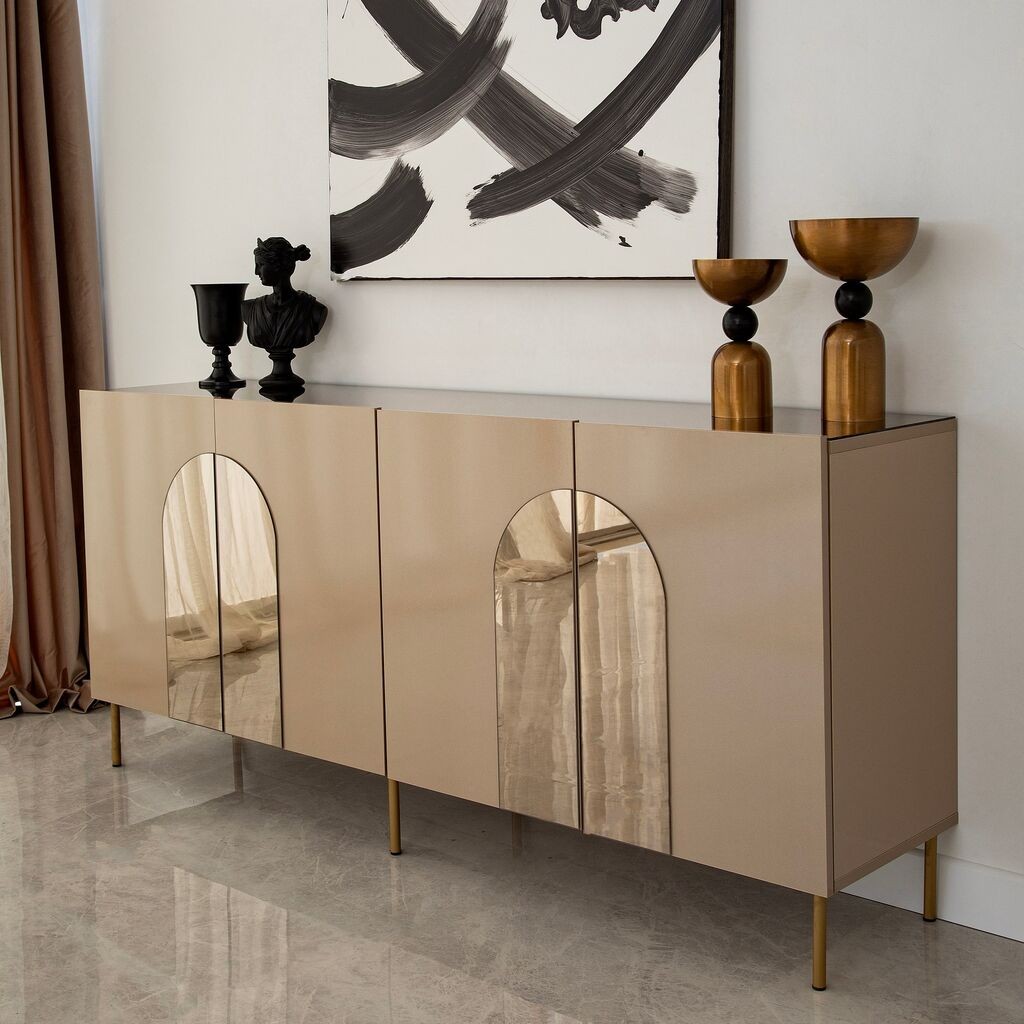 Hanah Home Console Rome, 180x80x40 см, бронзена боја