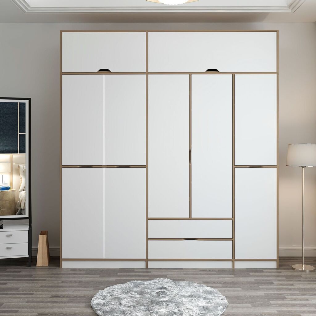 Гардеробер Hanah Home Elina-8913, 232x253x52 см, бела