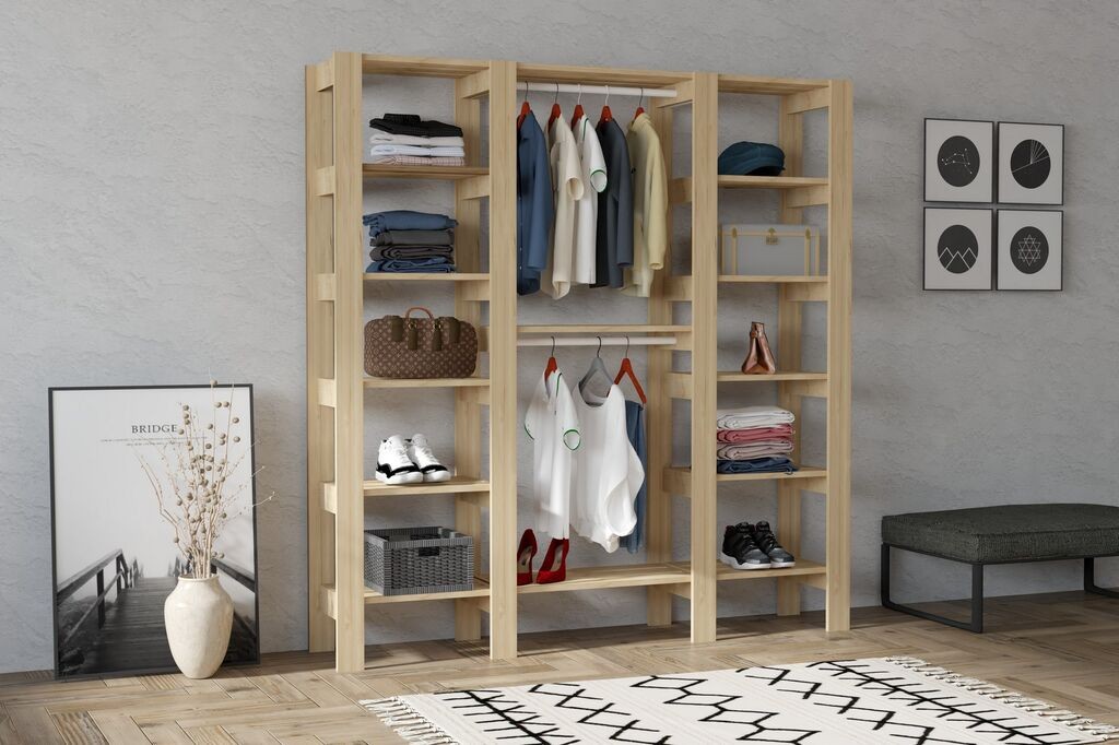 Гардероба „Хана Хоум Сити", 161,4x180x33,6 см, беж