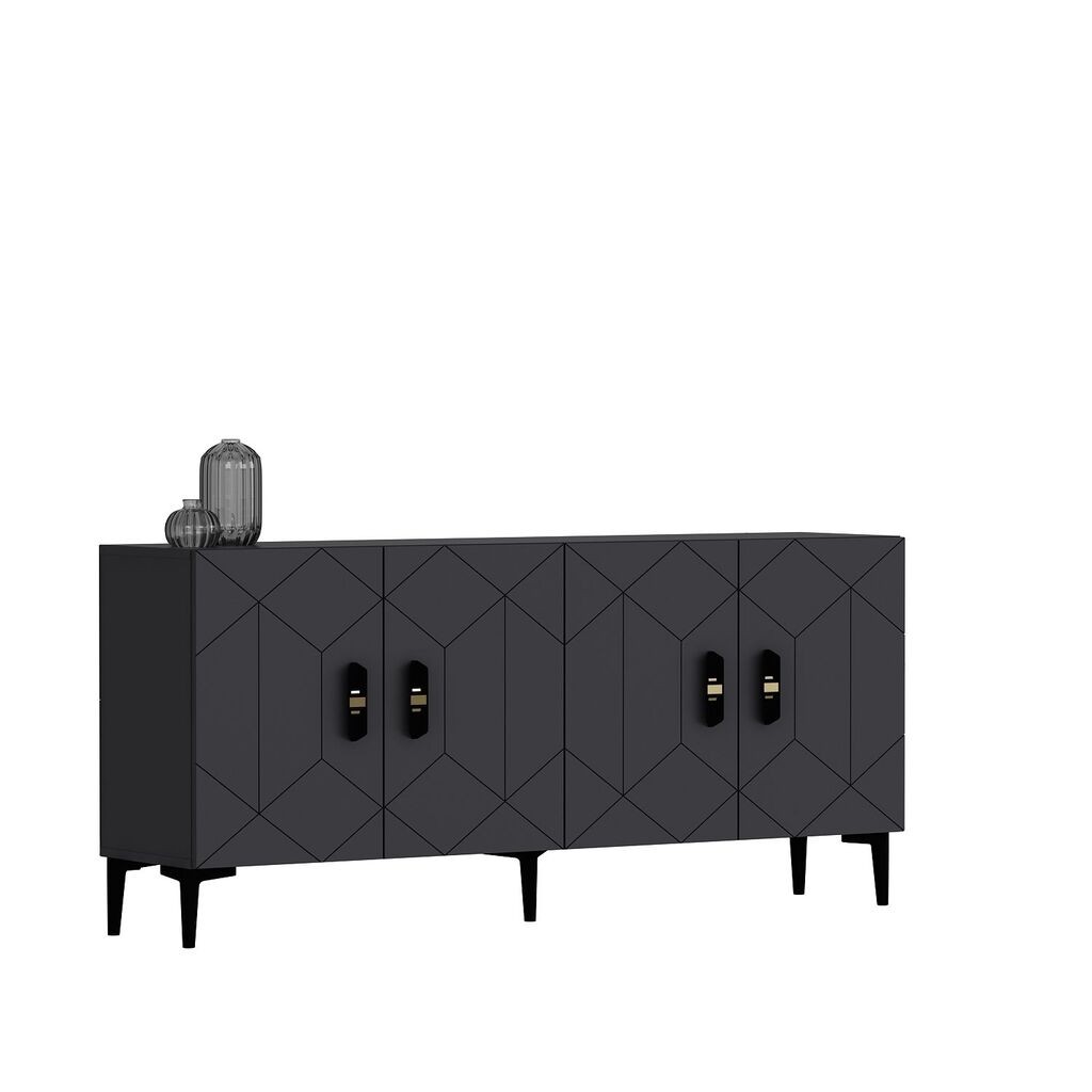 Hanah Home Console Cross KB150, 150x75x35 см, Антрацит