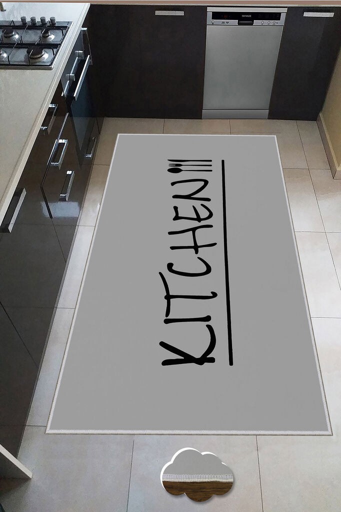 Conceptum Hypnose тепих Wookece239, 80x300 cm, сиво-црно