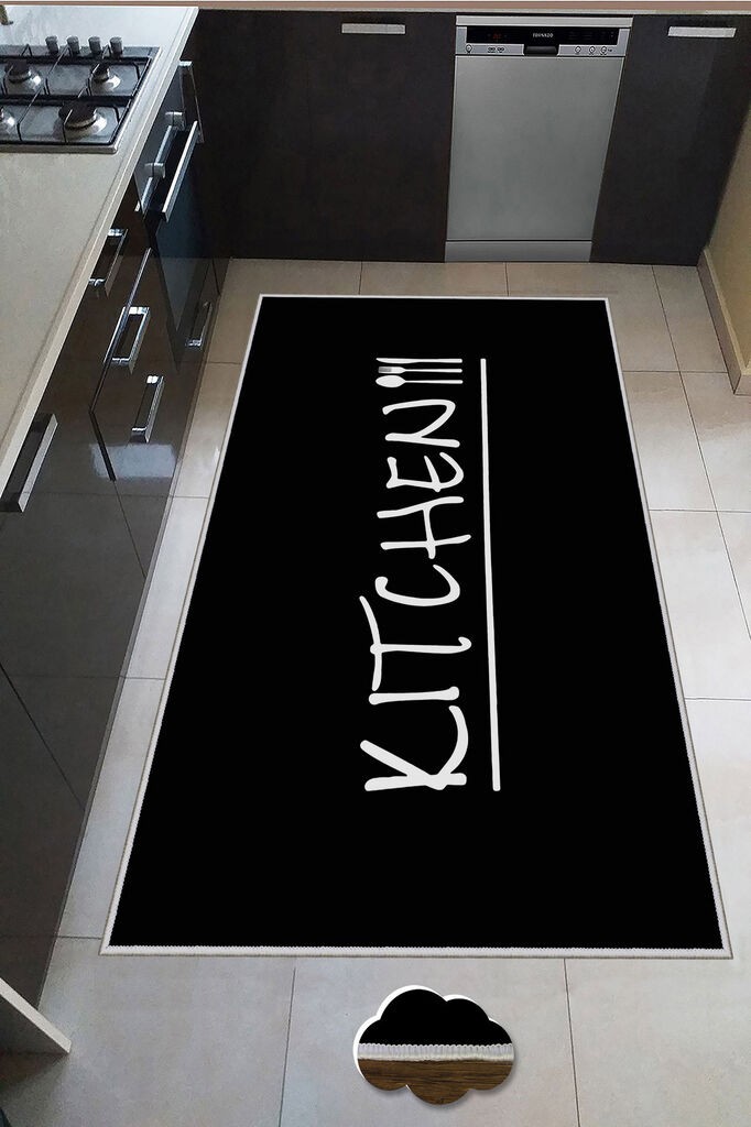 Тепих Conceptum Hypnose Wookece241, 100x300 см, црно-бел