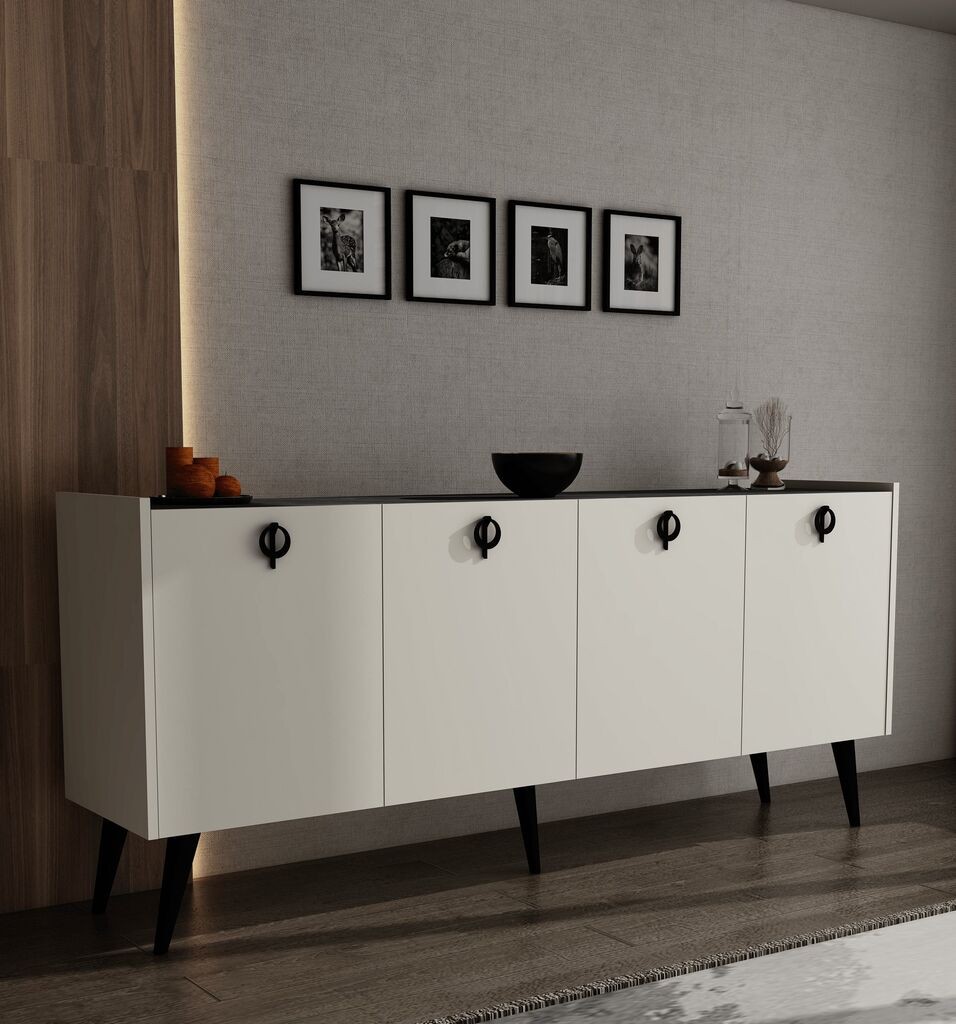 Hanah Home Console Ay Tasi Kaya, 180x79x40 cm, бела