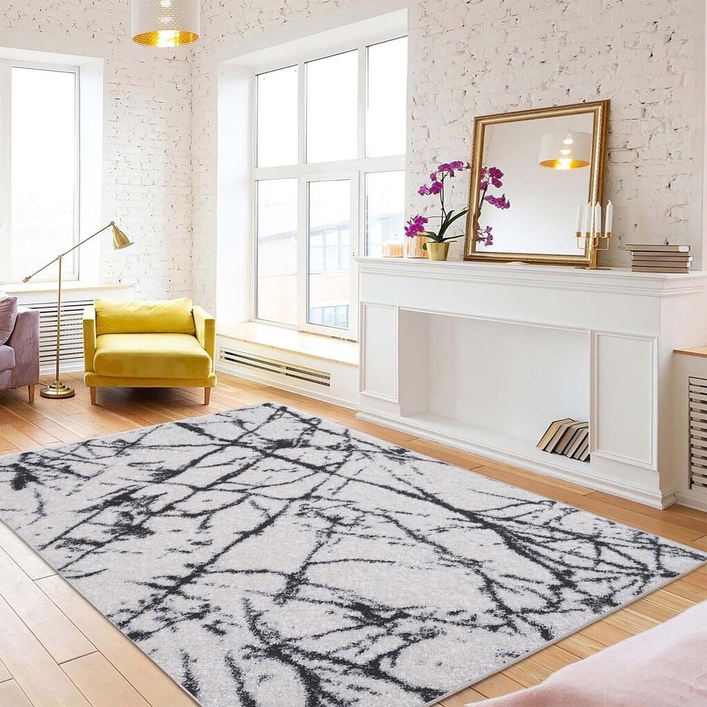 Conceptum Hypnose тепих Woopamuk365, 80x150 cm, бело-црно