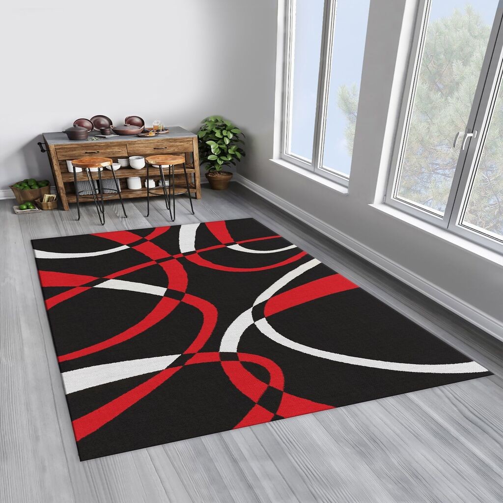 Conceptum Hypnose тепих Woopamuk194, 100x150 cm, црвено-сива