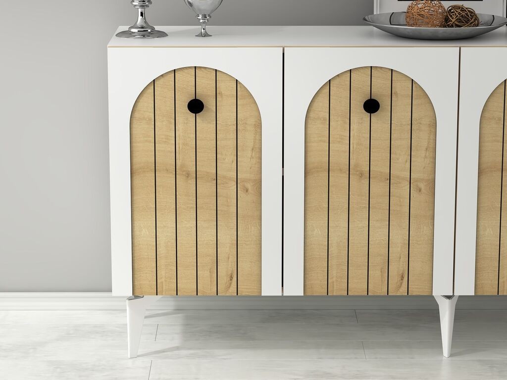 Hanah Home Console Breda, 150x79x40 см, бел даб