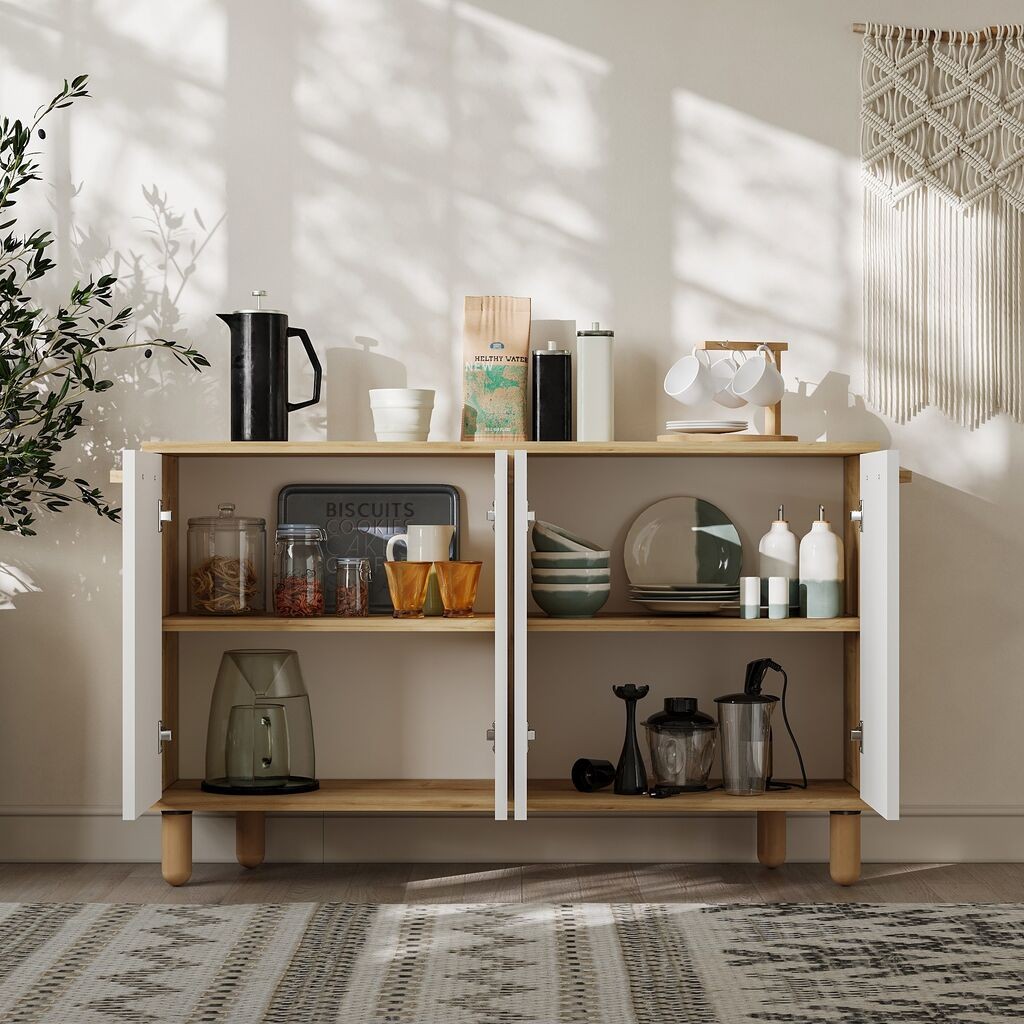 Hanah Home Console Venice, 120x73,6x29,6 см, бел даб