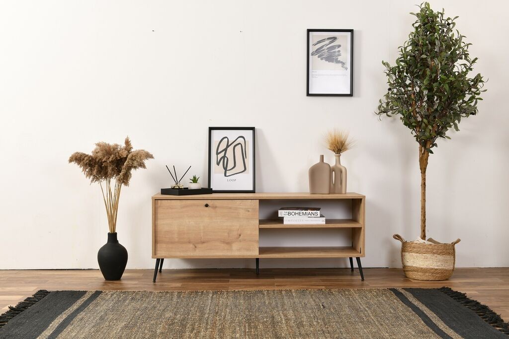 Комода за ТВ Hanah Home Calvin, 55x140x41 см, даб