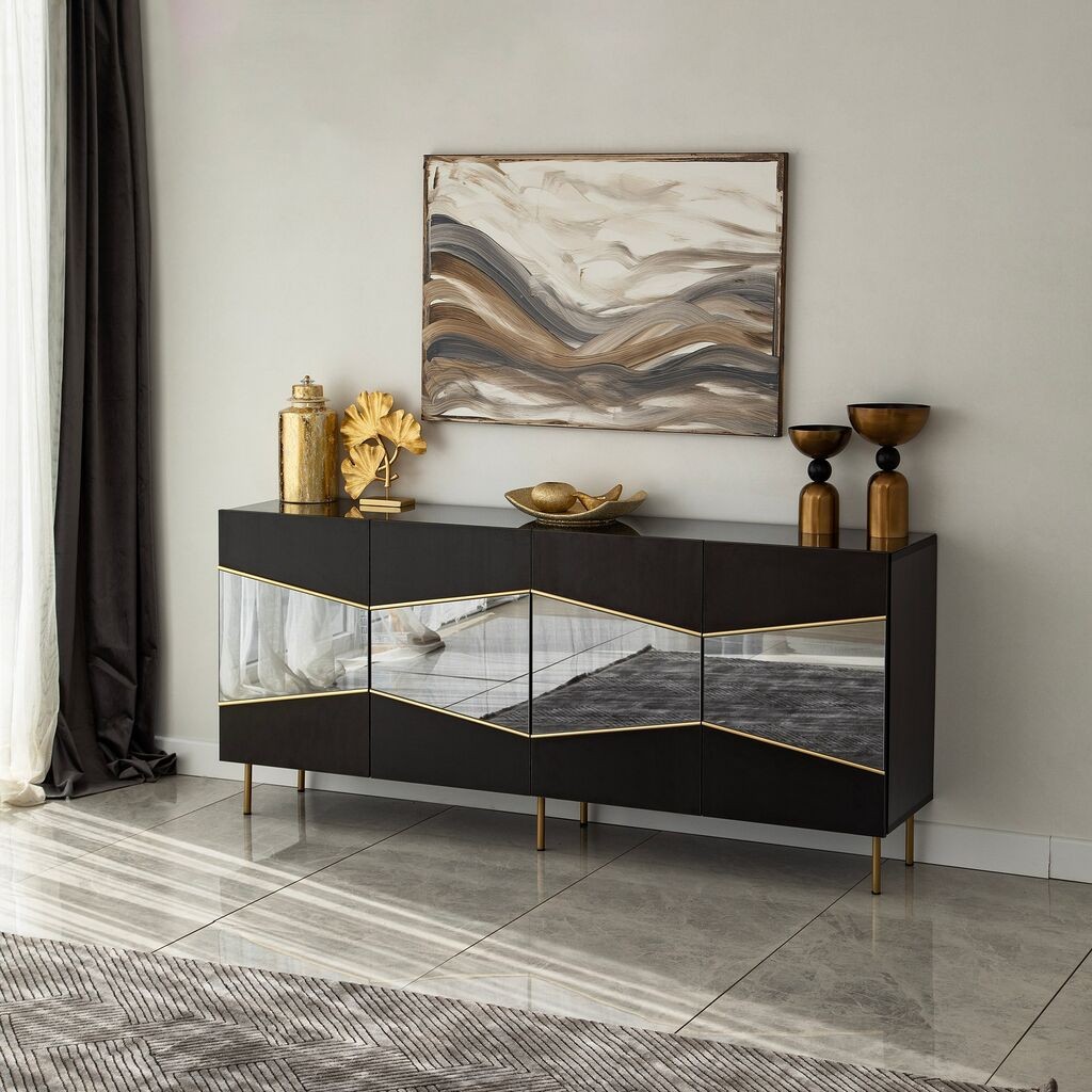 Hanah Home Console Nice, 180x80x40 см, црна