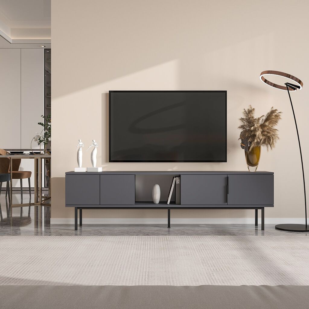 Комода Hanah Home TV Ramsey, 180x50x29,6 см, Антрацит