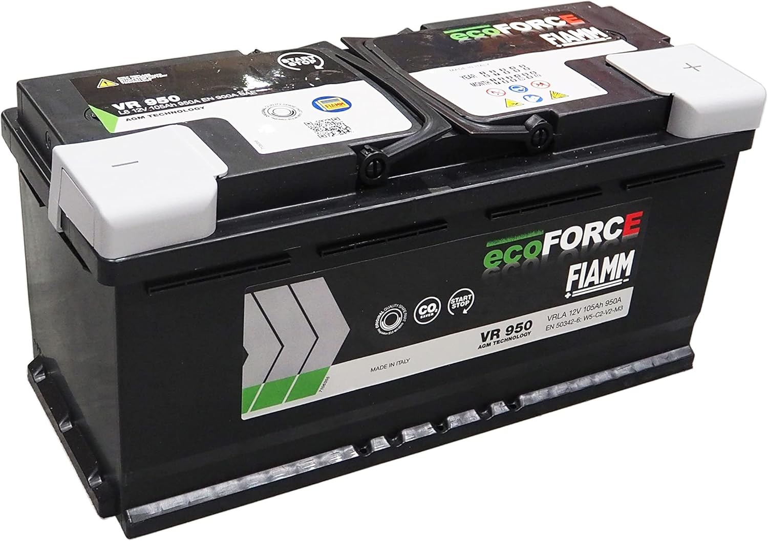 FIAM ECOFORCE Акумулатор 12V 100ah 900a AGM Start/Stop D+