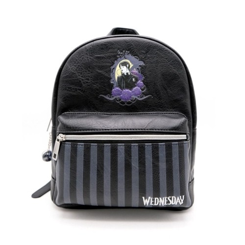 MJW Ранец, 1 Патент, Кожа, WEDNESDAY, 5407009690976, 21*28*11цм, Црна