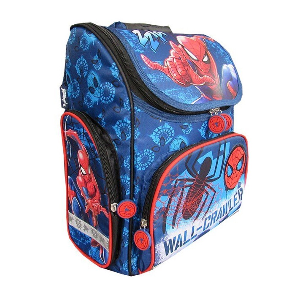 BAMBINO Ранец, 1 Патент, Со 3 џебови, Спајдермен, 15", Spiderman,5903235651281
