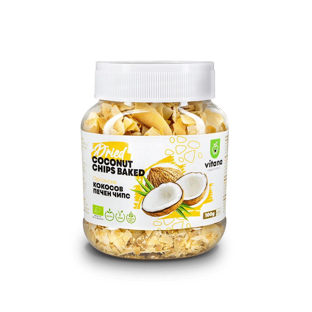 VITANA Кокосов печен чипс органски, 100г