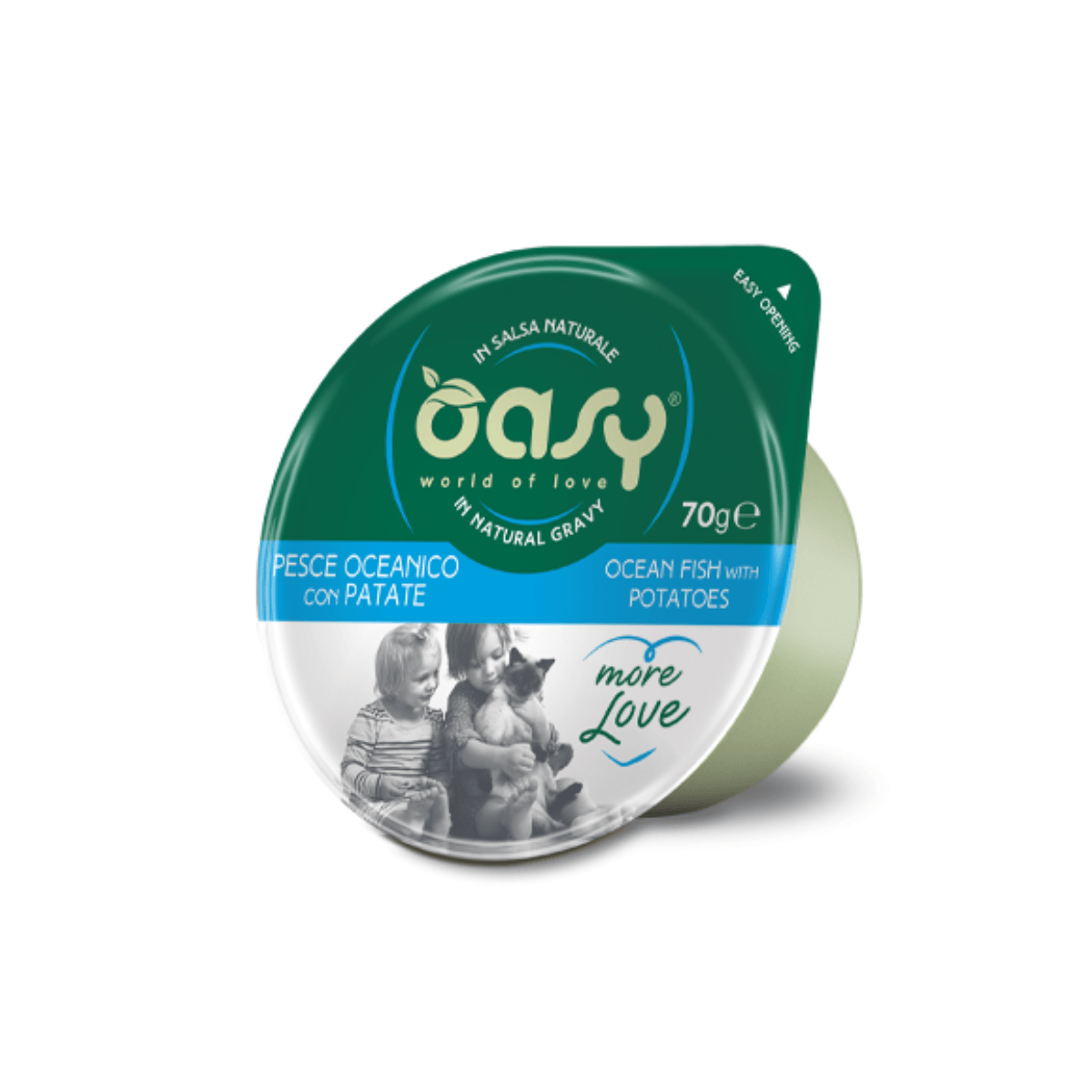 Oasy More Love Влажна Храна За Мачка Со Парчиња Океанска Риба И Компир