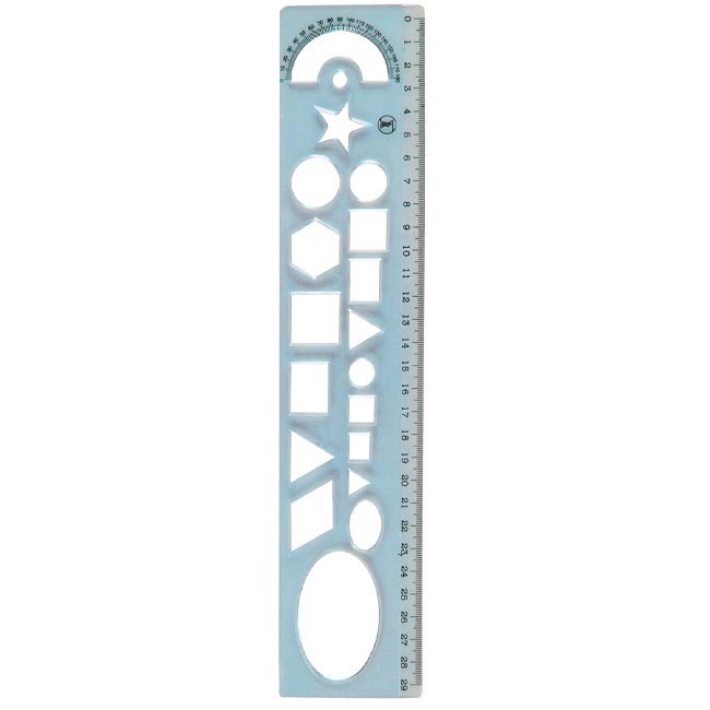 Математички линијар, транспарентен