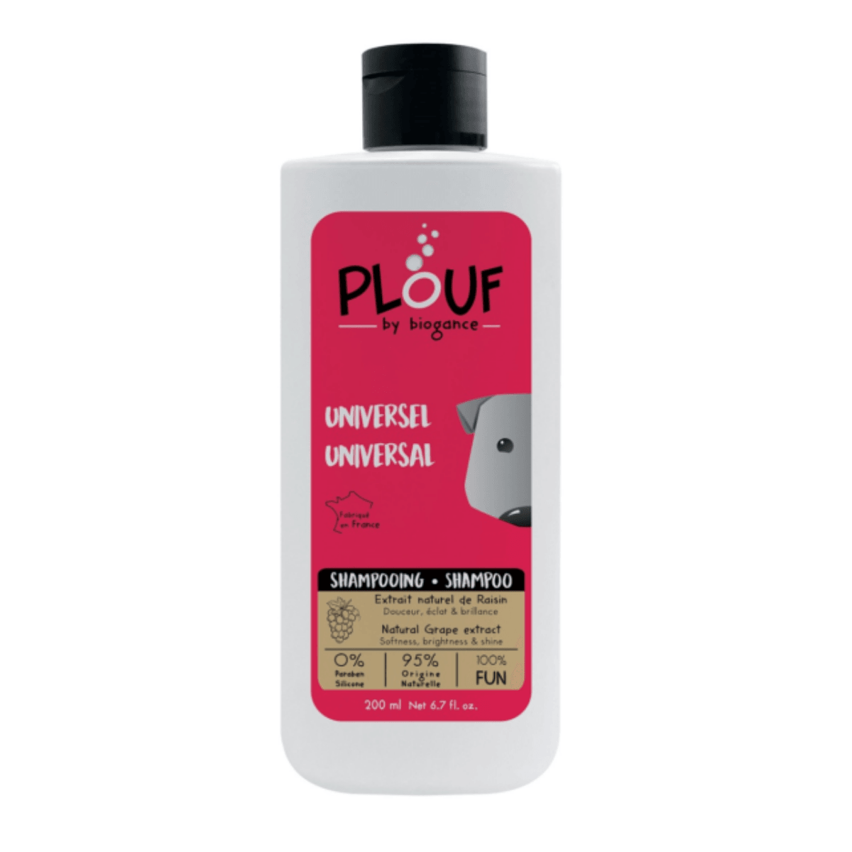 Biogance Plouf Universal Шампон За Сите Типови На Крзно Со Грозје