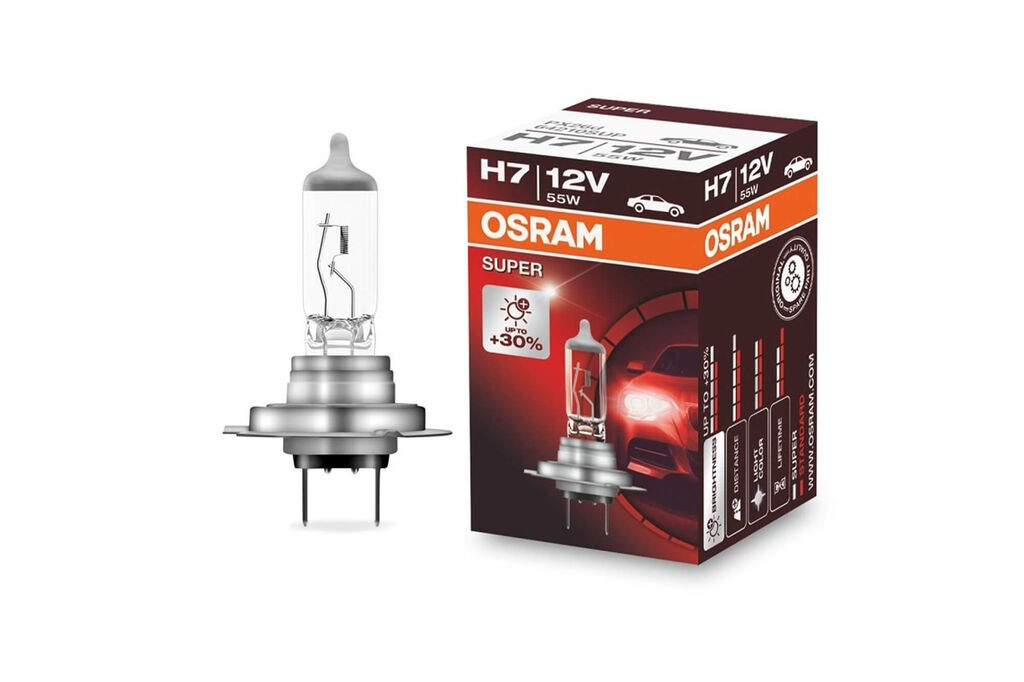 OSRAM Халогена сијалица Osram H7 Super 12V, 55W, PX26d, 1 бројка