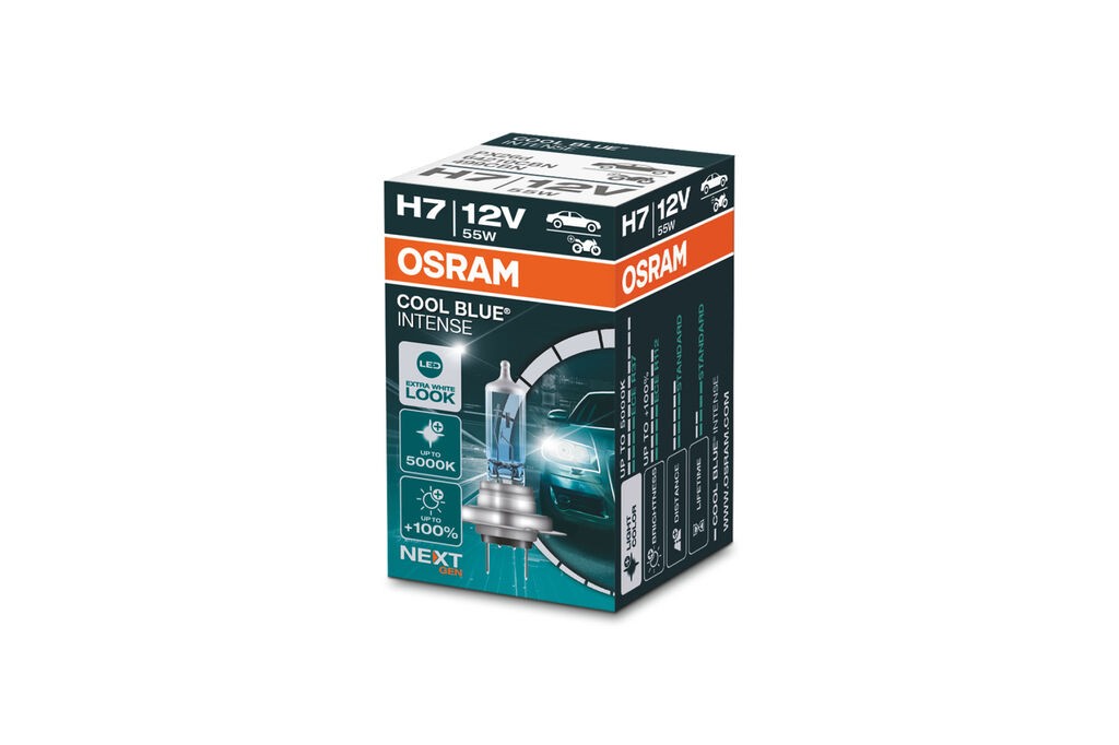 OSRAM Халогенска сијалица Osram H7 Cool Blue Intense Next Gen 12V, 55W, PX26d, 5000K, 1500lm