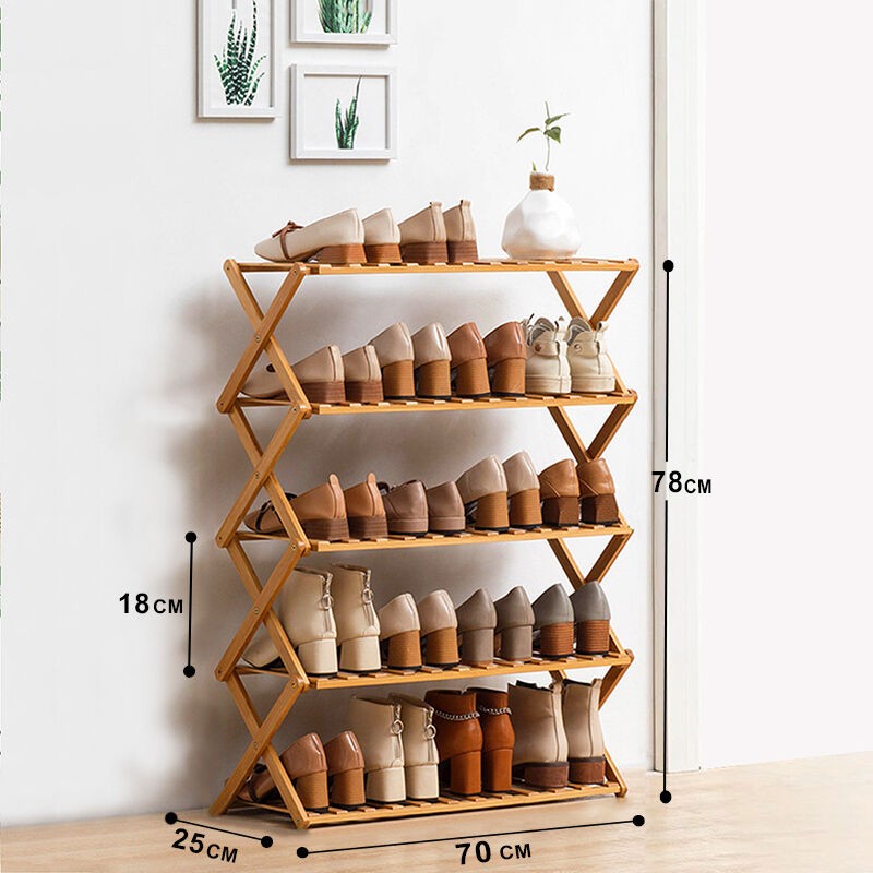 Home idea Сталажа за Чевли од Бамбус-Светло Кафеава