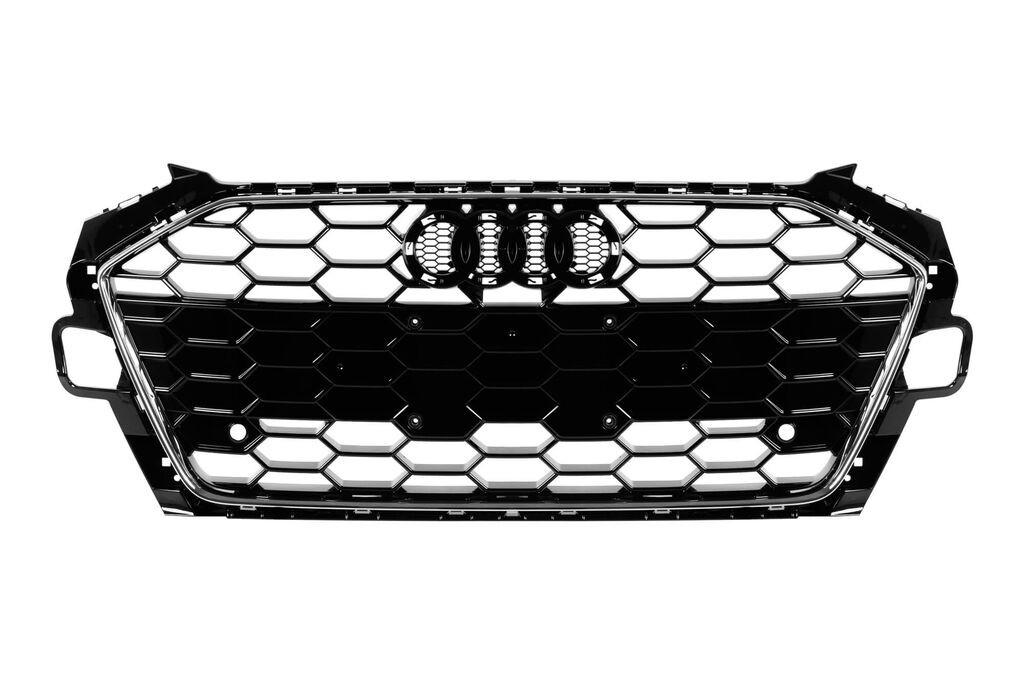 AUTOLUX Црн лак решетка тип S4 за Audi A4 2020-2024