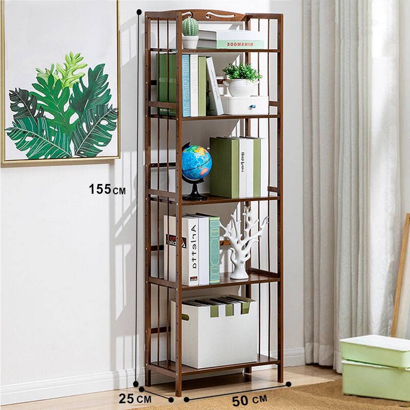 Home idea Сталажа од Бамбус со 5 Полици(155х50х25)