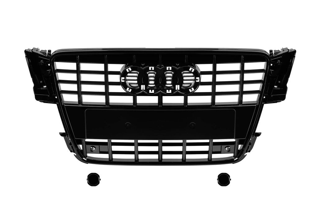 AUTOLUX Црн лак решетка тип S5 за Audi A5 2007-2011 со отвори за паркинг сензори