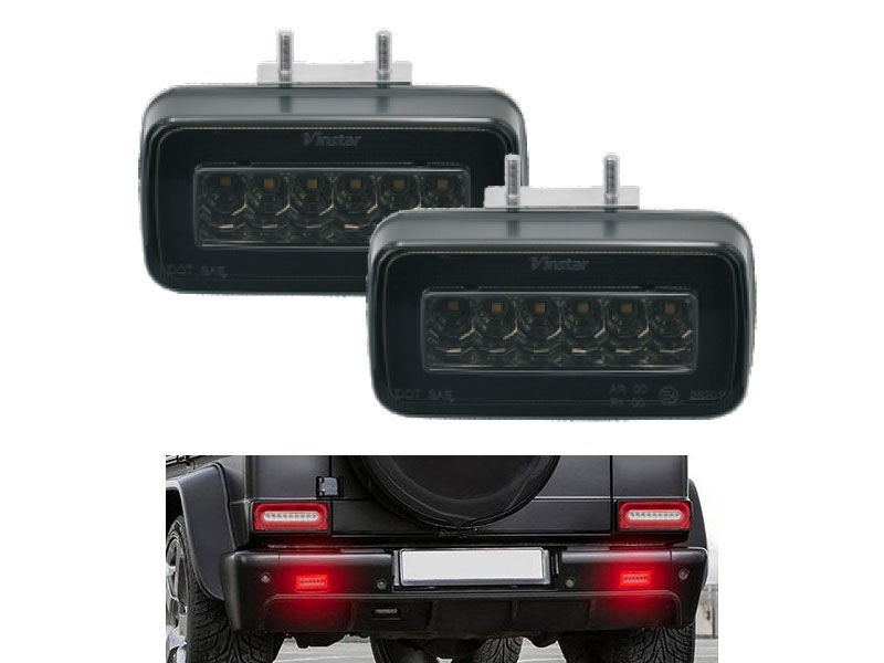 AUTOLUX Комплет дополнителни LED халогени за магла во заден браник на Mercedes G класа W463 1986-2018 лев и десен