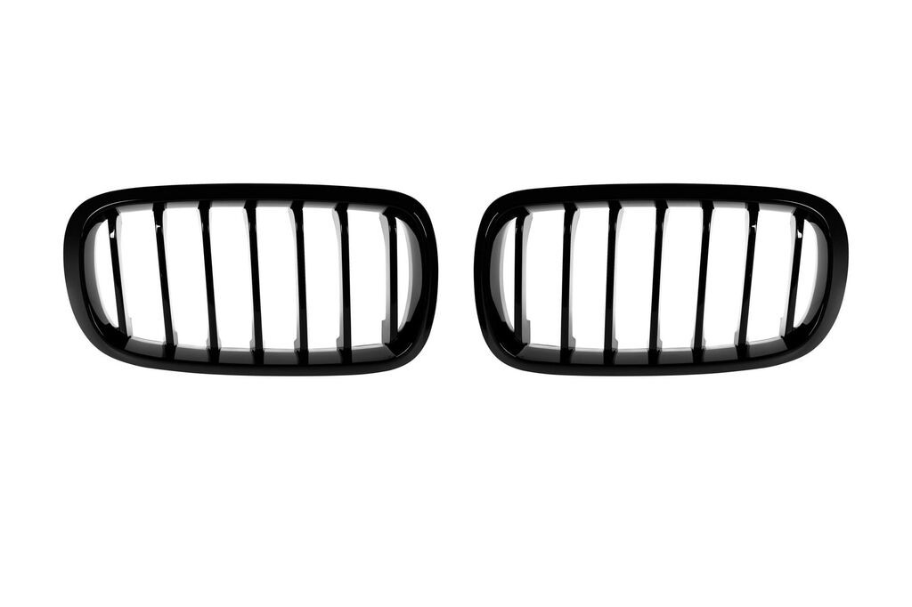 AUTOLUX Бубрези со единични ребра црн лак за BMW X5 F15 2013-2018, X6 F16 2014-2019