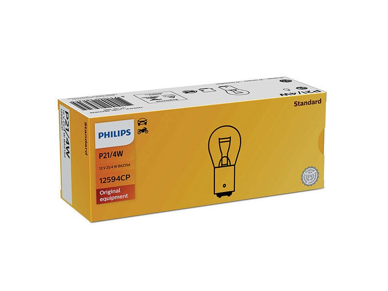 PHILIPS Халогенска сијалица Philips P21/4W Standard 12V, 21/4W, BAZ15D, 1 бр.