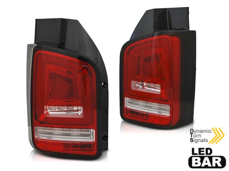 AUTOLUX Комплет тунинг LED штопови за VW T6 2015-2019 црвено бела основа, лев и десен