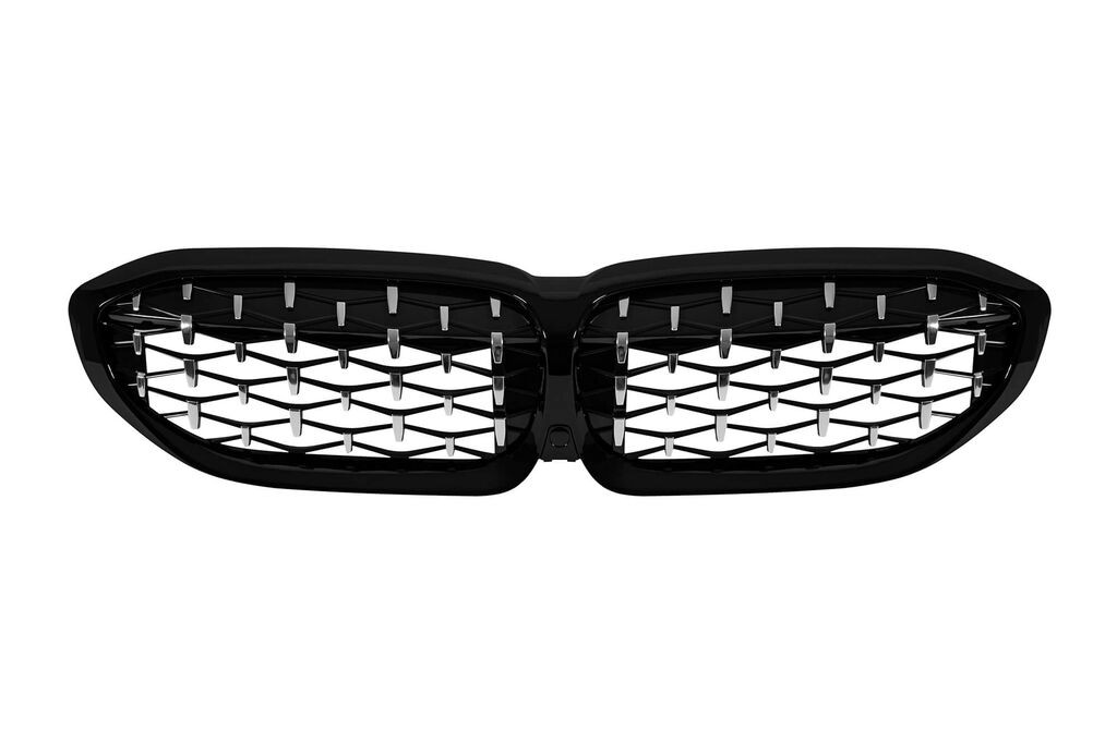 AUTOLUX Бубрезитип диамант хром/црни  за BMW серија 3 G20 седан, G21 караван 2019-2022