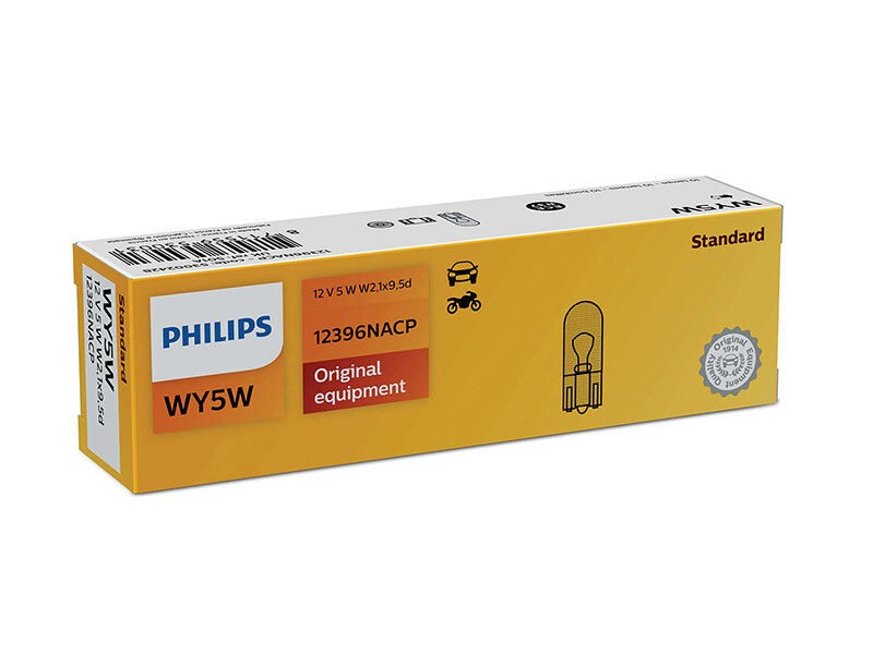 PHILIPS Халогенска сијалица Philips WY5W Standard 12V, 5W, W2.1x9.5D, 1 бр.
