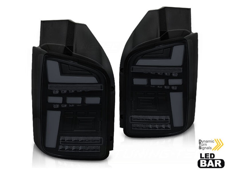 AUTOLUX Комплет тунинг LED штопови црвени затемнети за Volkswagen T5 2010-2015 година, лев и десен