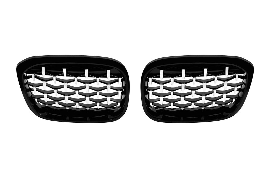 AUTOLUX Хром/црни  дијамантни  бубрезиза BMW X3 G01, X4 G02 2019-2021