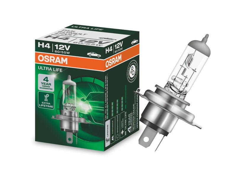 OSRAM Халогенска сијалица Osram H4 Ultra Life 12V, 60/55W, P43t, 1 бр.