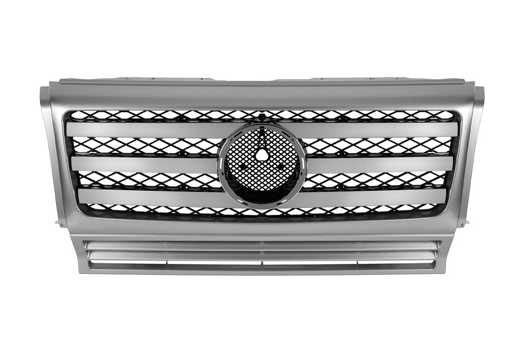 AUTOLUX Хром/сива решетка со три лъча за Mercedes G класа W463 1990-2018