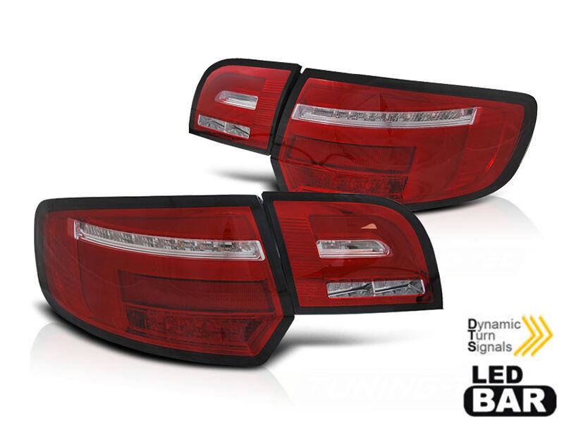 AUTOLUX Комплет тунинг LED штопови за Audi A3 8P Sportback 2003-2008 црвена и бела основа, лев и десен