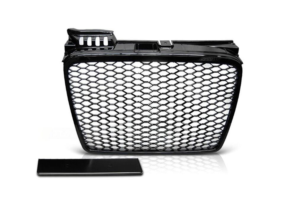AUTOLUX Црна лак решетка тип RS за Audi A4 B7 седан, караван 2004-2008 со  стандарден  браник
