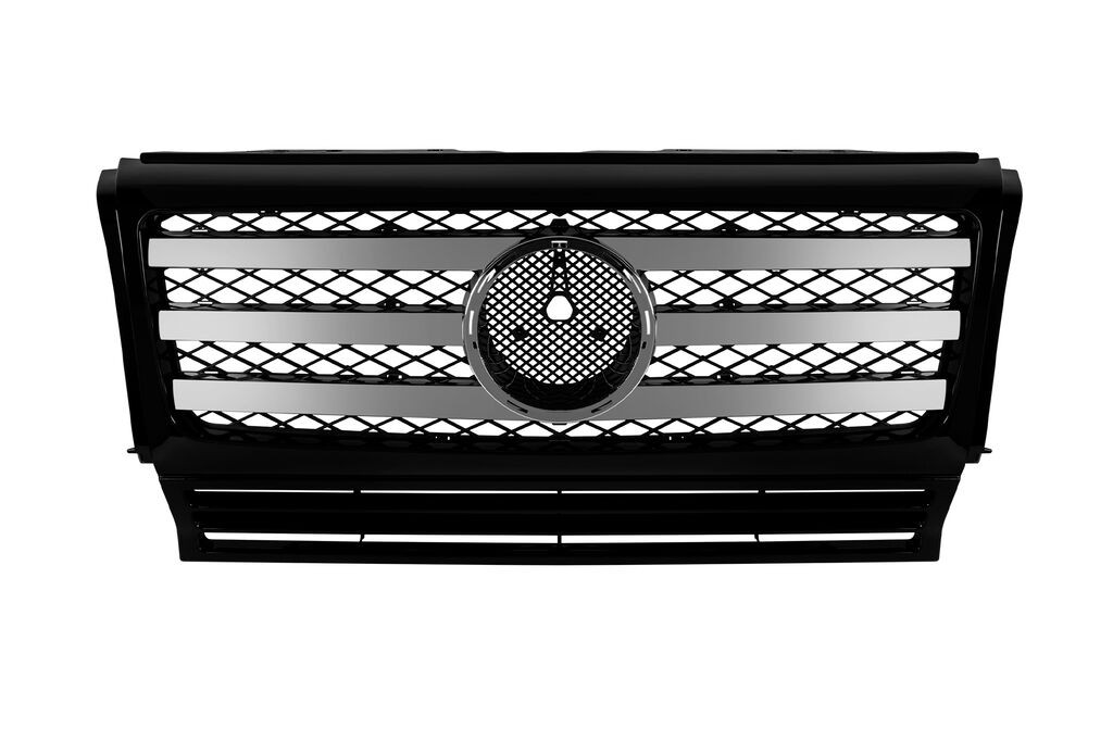 AUTOLUX Хром/црна решетка со три лъча за Mercedes G класа W463 1990-2018