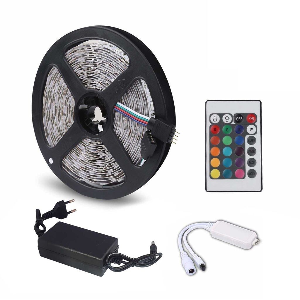 Alfa Electric LED лента сет (FULL RGB 7.2W×5m) со адаптер ALFA