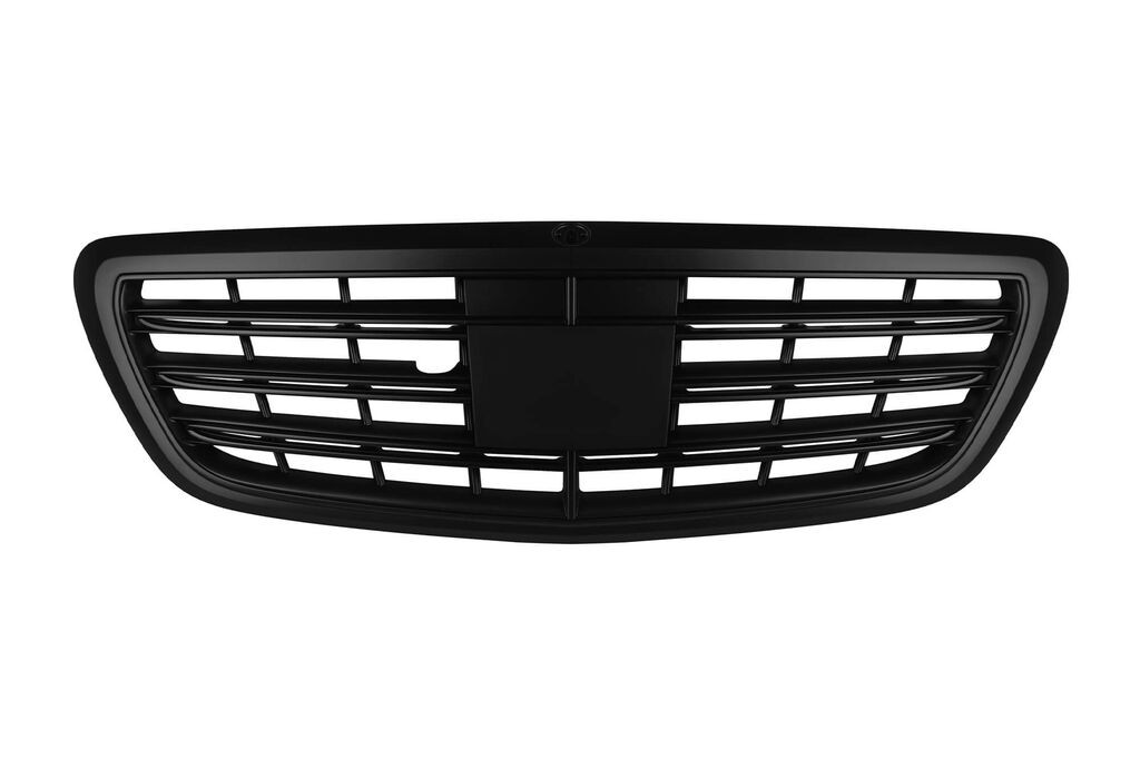 AUTOLUX Црн мат решетка тип AMG за Mercedes S класа W222 2013-2020 за моделот со Distronic и Night Vision