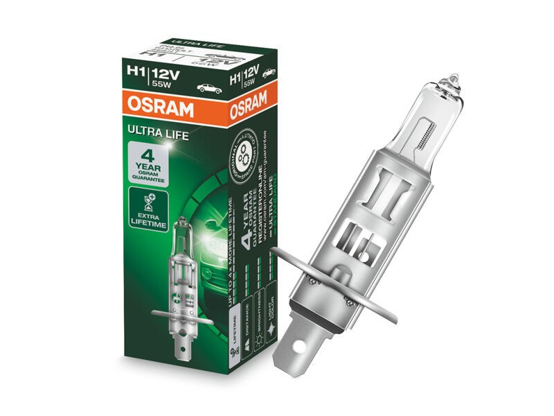 OSRAM Халогенска сијалица Osram H1 UltraLife 12V, 55W, P14.5s, 1 бр.