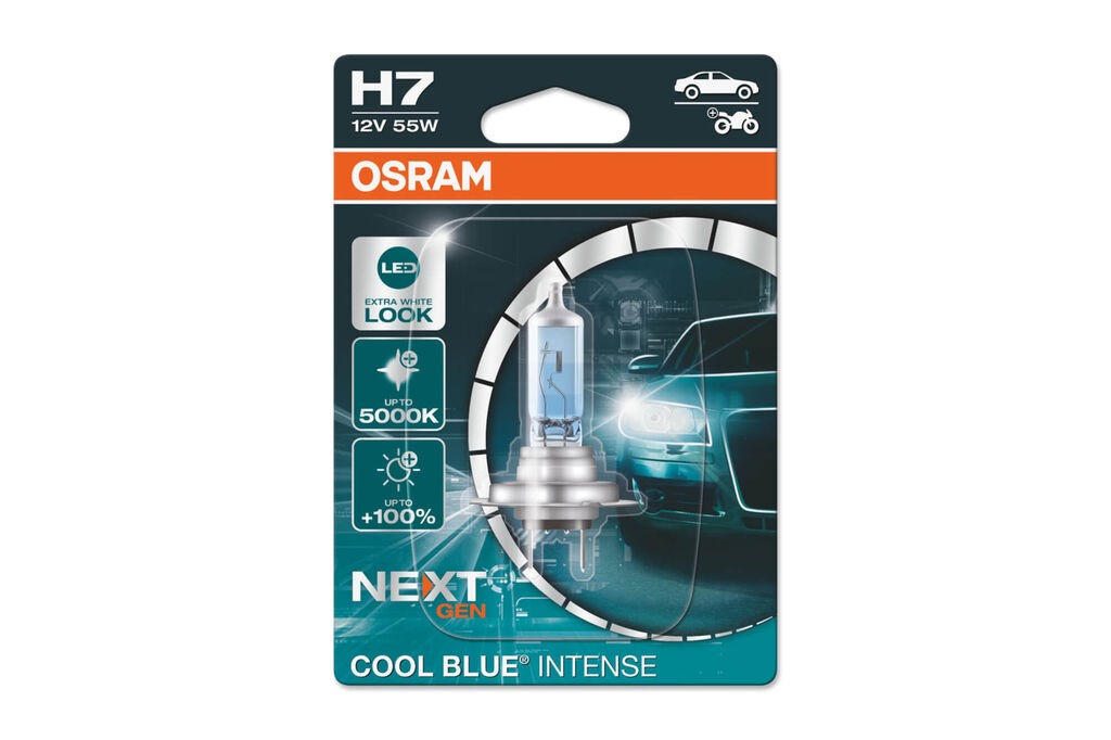 OSRAM Халогенска сијалица Osram H7 Cool Blue Intense Next Gen 12V, 55W, PX26d, 5000K, 1500lm