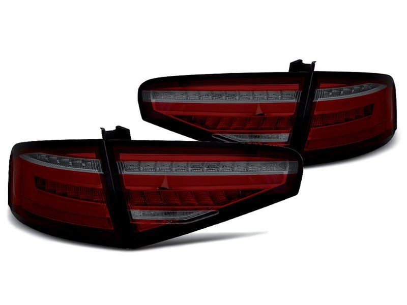 AUTOLUX Комплет тунинг LED штопови за Audi A4 седан 2012-2015 црвено/затемнета основа, лев и десен