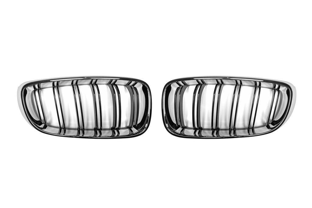 AUTOLUX Бубрези со двојни ребра хром/црни за BMW серија 3 GT F34 2013-2016