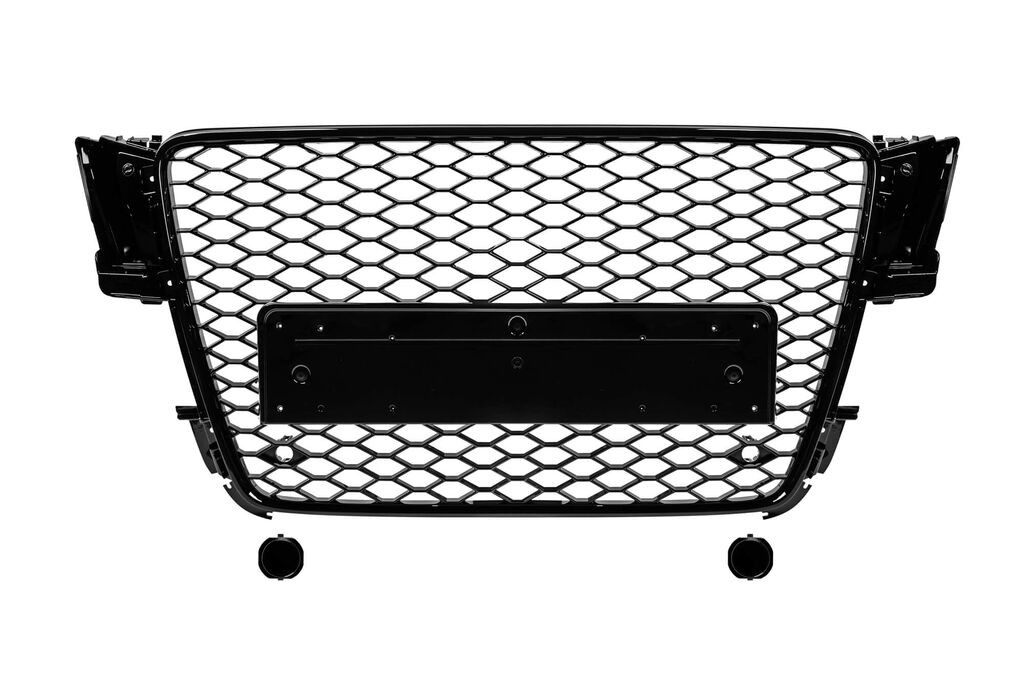AUTOLUX Црн лак решетка тип RS5 за Audi A5 2007-2011, со отвори за паркинг сензори