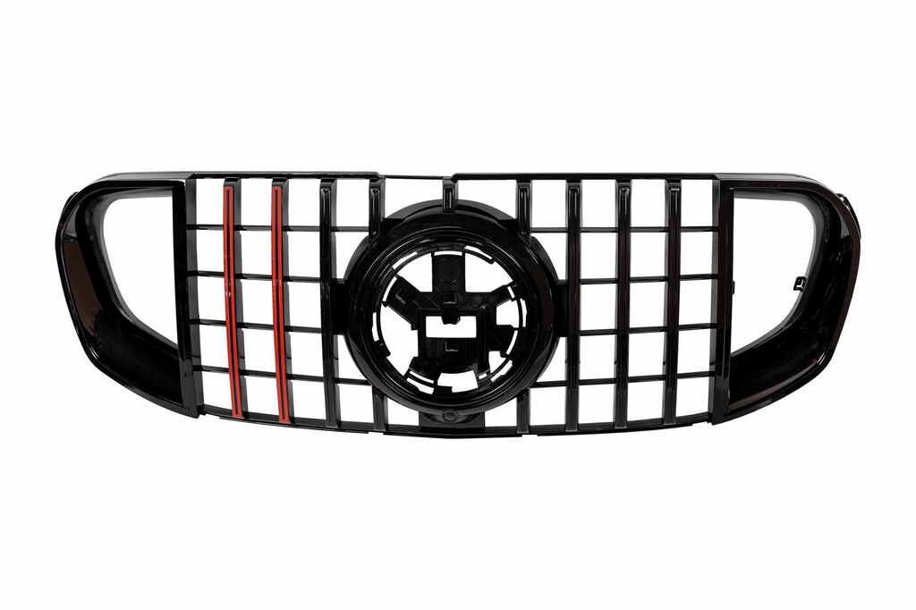AUTOLUX Црн лак решетка тип Brabus со црвени линии за Mercedes GLS X167 2020-2023