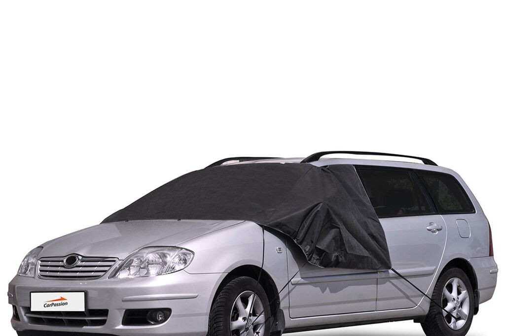 CARPASSION Церада Carpassion De Lux Medium за преден и странични прозорци за кола 100x135-145cm, црн