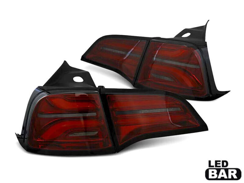 AUTOLUX Комплет LED штопови за Tesla Model 3 по 2017 , црна  и затемнета основа